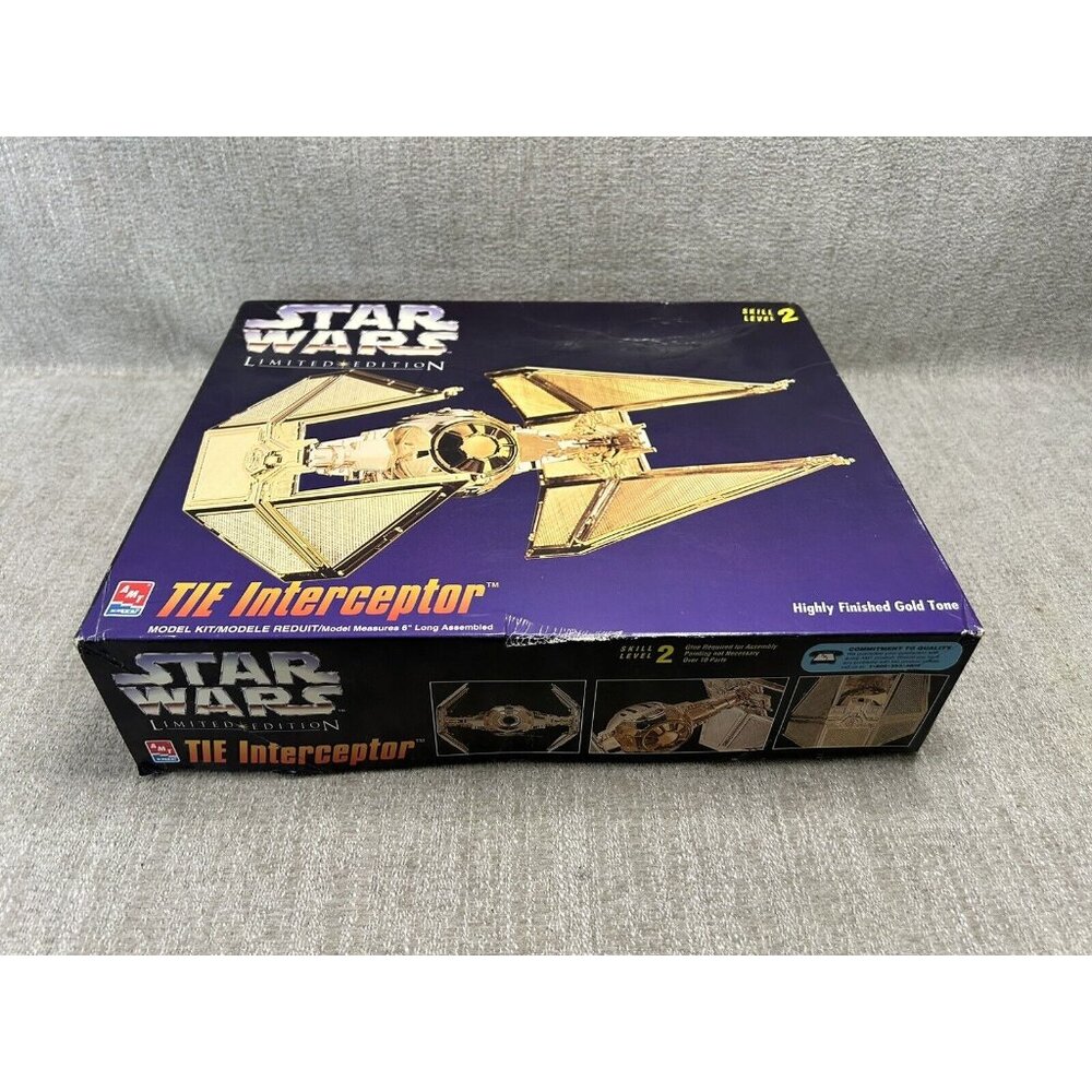 STAR WARS - TIE INTERCEPTOR  MODEL - LIMITED EDITION - GOLD TONE FINISH - ERTL